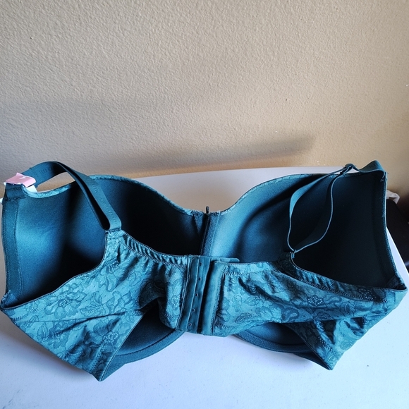 Cacique Women's NWT Green Lace Print Lightly Lined T-shirt Bra Sz 44G Smoothing - Picture 6 of 8